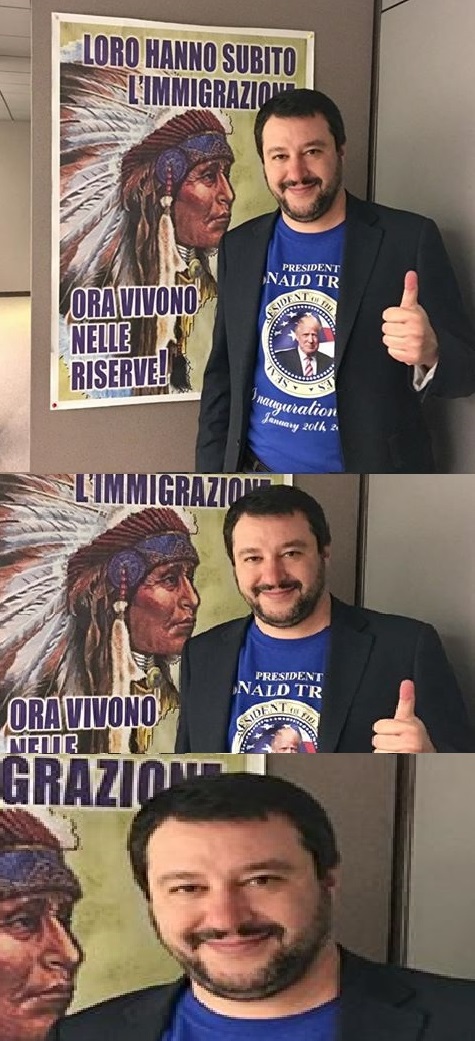 Confused Salvini Blank Meme Template