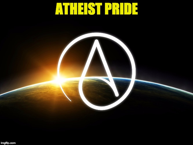 ^_^ | ATHEIST PRIDE | image tagged in atheist logo,atheism,myrianwaffleev,liberal,christianity,islam | made w/ Imgflip meme maker