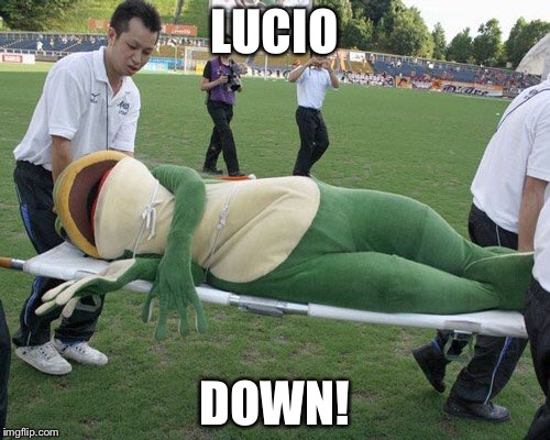 LUCIO; DOWN! | image tagged in frog,memes | made w/ Imgflip meme maker