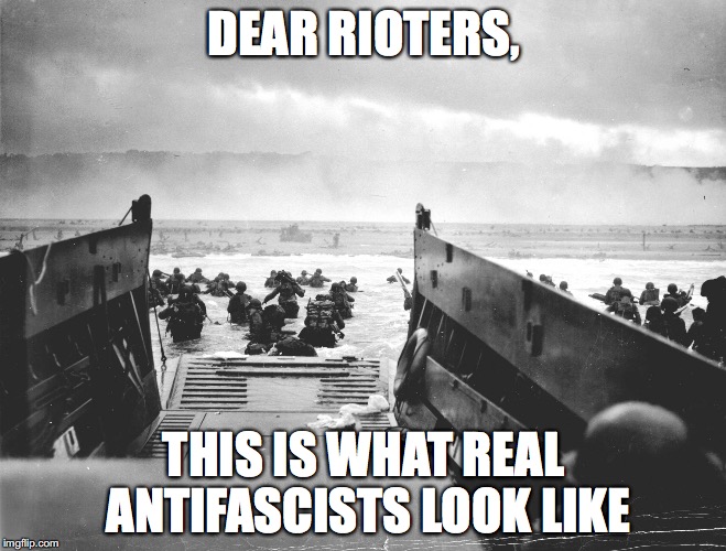 DEAR RIOTERS, THIS IS WHAT REAL ANTIFASCISTS LOOK LIKE | image tagged in day | made w/ Imgflip meme maker
