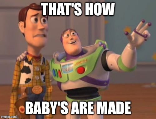 X, X Everywhere | THAT'S HOW; BABY'S ARE MADE | image tagged in memes,x x everywhere | made w/ Imgflip meme maker