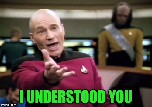 Picard Wtf Meme | I UNDERSTOOD YOU | image tagged in memes,picard wtf | made w/ Imgflip meme maker