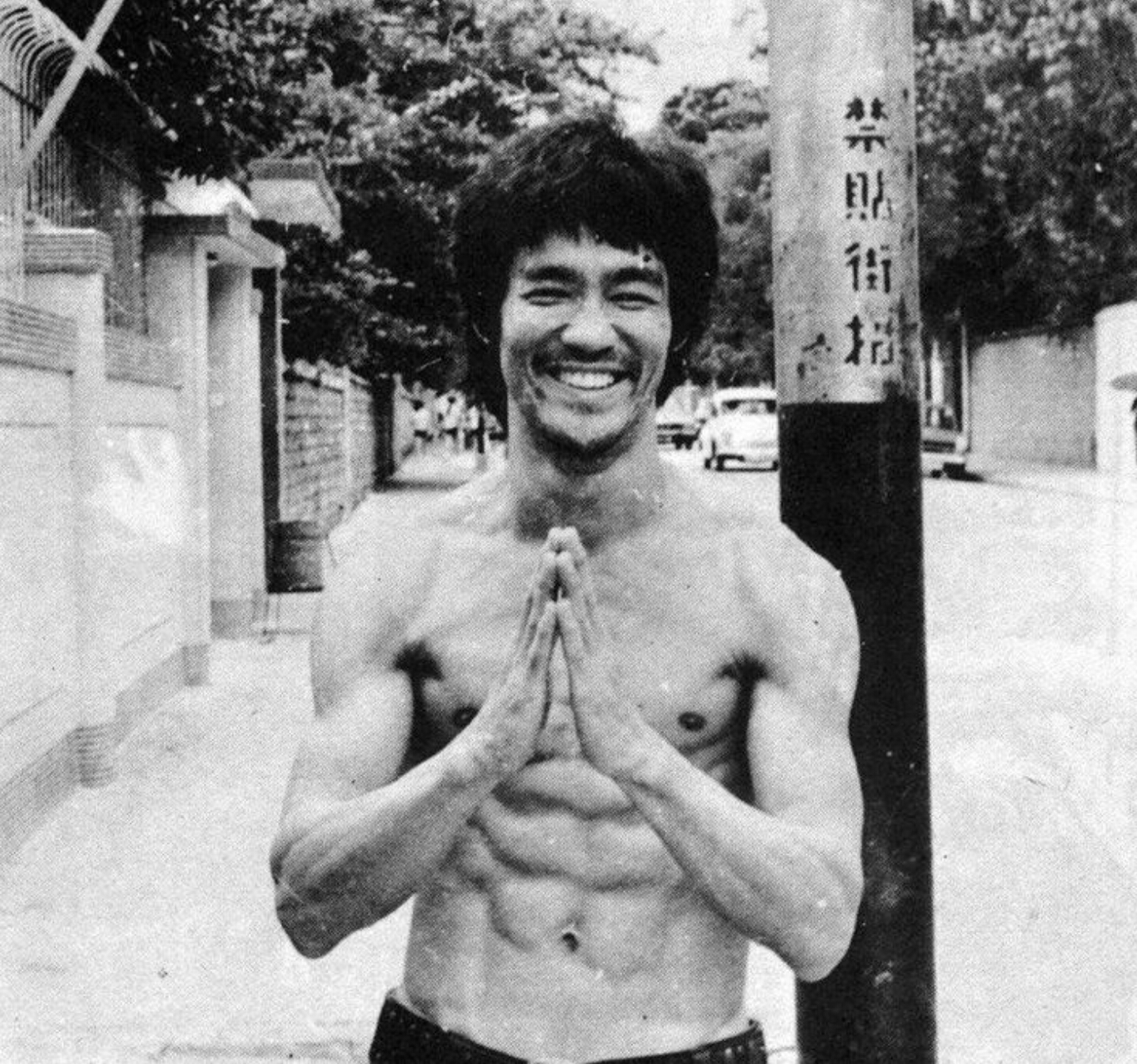 High Quality Bruce lee smiles Blank Meme Template