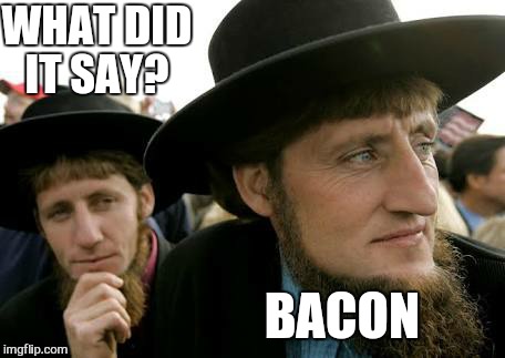 WHAT DID IT SAY? BACON | made w/ Imgflip meme maker