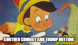 ANOTHER CONWAY AND TRUMP MEETING | image tagged in liar | made w/ Imgflip meme maker