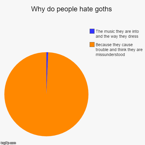 Proof enough? | image tagged in funny,pie charts,goth memes,goth | made w/ Imgflip chart maker