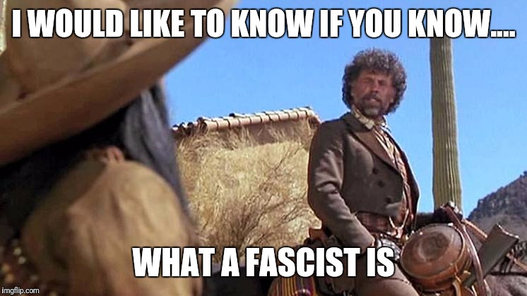 I WOULD LIKE TO KNOW IF YOU KNOW.... WHAT A FASCIST IS | made w/ Imgflip meme maker