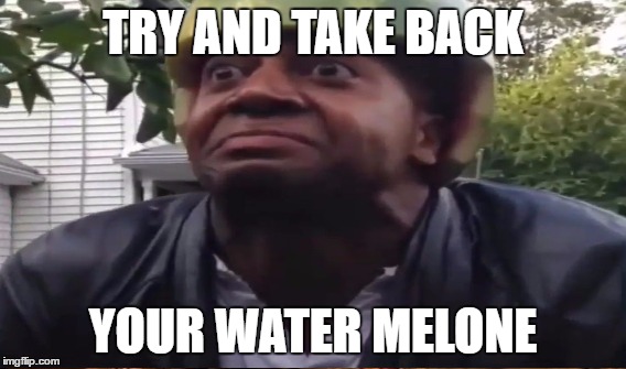 TRY AND TAKE BACK YOUR WATER MELONE | made w/ Imgflip meme maker