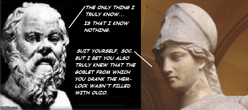Socrates and Athena | image tagged in philosophy | made w/ Imgflip meme maker