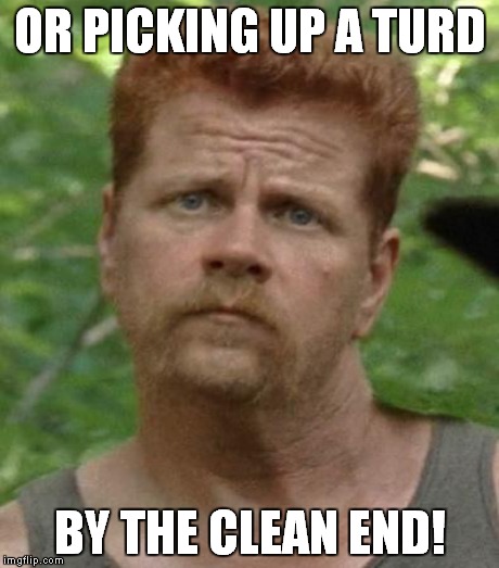 OR PICKING UP A TURD BY THE CLEAN END! | made w/ Imgflip meme maker