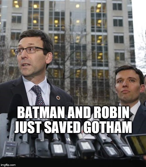 Batman and Robin Just Saved Gotham | BATMAN AND ROBIN JUST SAVED GOTHAM | image tagged in agowa,nomuslimban,resist | made w/ Imgflip meme maker