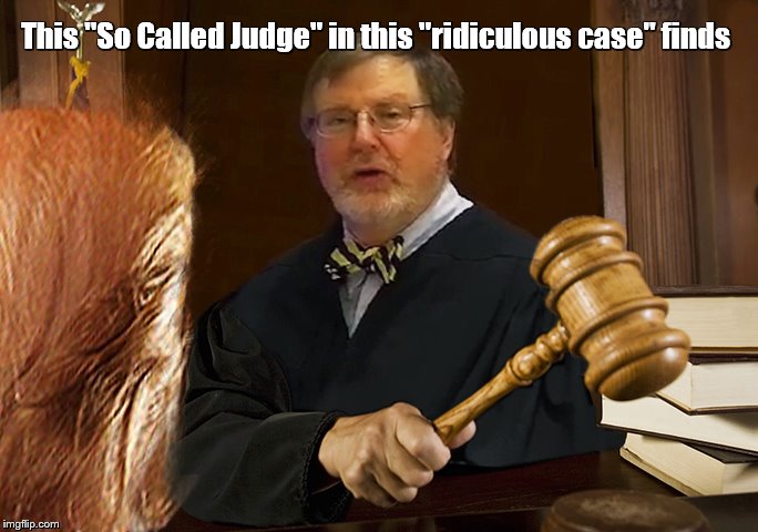 This "So Called Judge" in this "ridiculous case" finds | This "So Called Judge" in this "ridiculous case" finds | image tagged in so called judge,ridiculous case,donald trump,constitution,judgement,judge | made w/ Imgflip meme maker