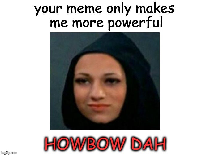 your meme only makes me more powerful HOWBOW DAH | made w/ Imgflip meme maker