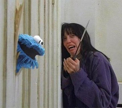 Cookie Monster Shining Blank Meme Template
