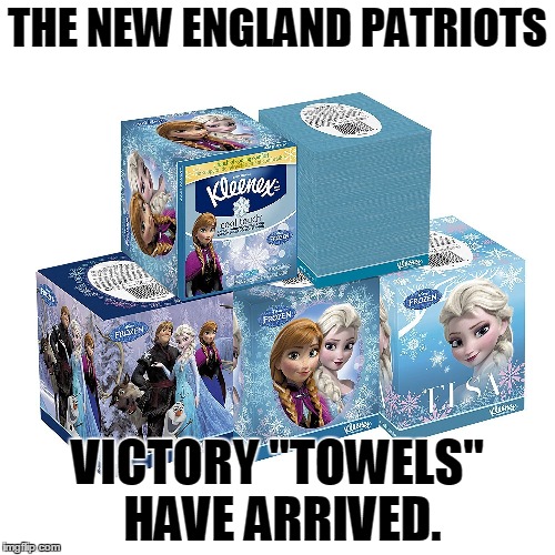 New England Victory towels | THE NEW ENGLAND PATRIOTS; VICTORY "TOWELS" HAVE ARRIVED. | image tagged in kleenex,super bowl,new england patriots | made w/ Imgflip meme maker