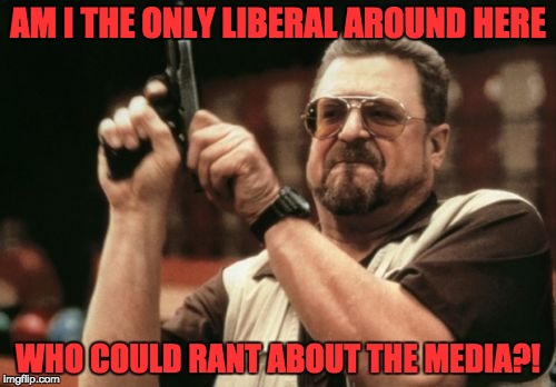 Am I The Only One Around Here | AM I THE ONLY LIBERAL AROUND HERE; WHO COULD RANT ABOUT THE MEDIA?! | image tagged in memes,am i the only one around here | made w/ Imgflip meme maker