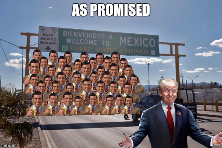 Trumps brick wall | AS PROMISED | image tagged in trump brick wall,trump,wall,mexico,brick | made w/ Imgflip meme maker