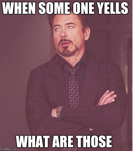 Face You Make Robert Downey Jr Meme | WHEN SOME ONE YELLS; WHAT ARE THOSE | image tagged in memes,face you make robert downey jr | made w/ Imgflip meme maker