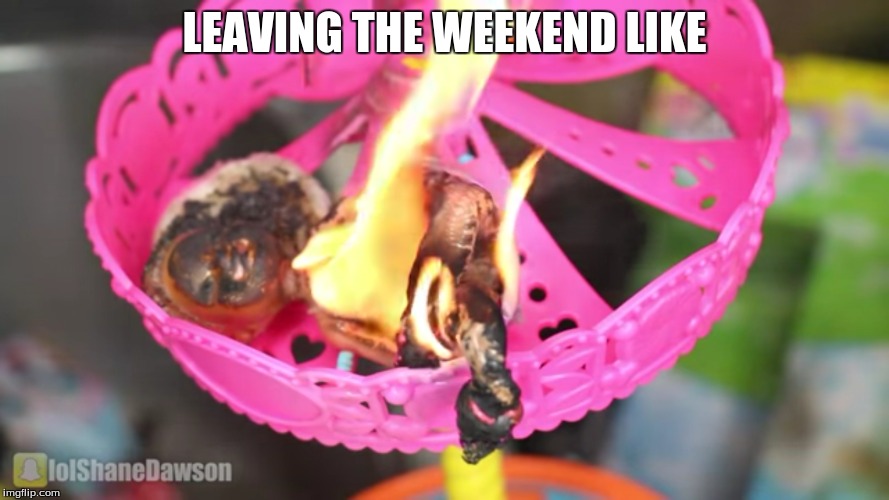 Leaving the weekend like | LEAVING THE WEEKEND LIKE | image tagged in shane dawson | made w/ Imgflip meme maker