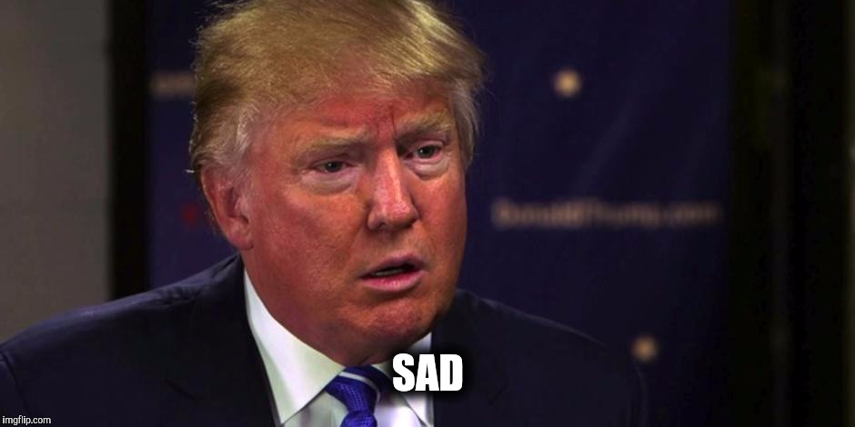 Sad Trump | SAD | image tagged in sad trump | made w/ Imgflip meme maker