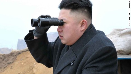 Kim Jong Un Binoculars  Blank Meme Template