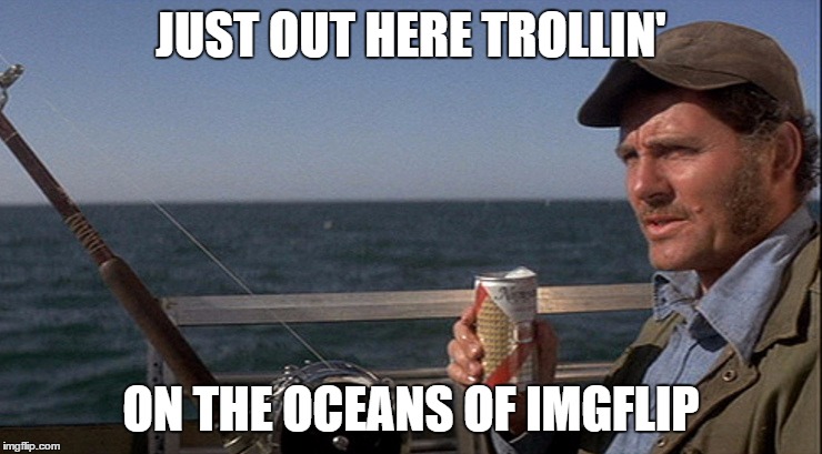 JUST OUT HERE TROLLIN' ON THE OCEANS OF IMGFLIP | made w/ Imgflip meme maker