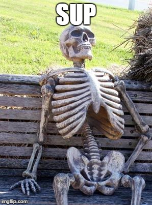 Waiting Skeleton | SUP | image tagged in memes,waiting skeleton | made w/ Imgflip meme maker