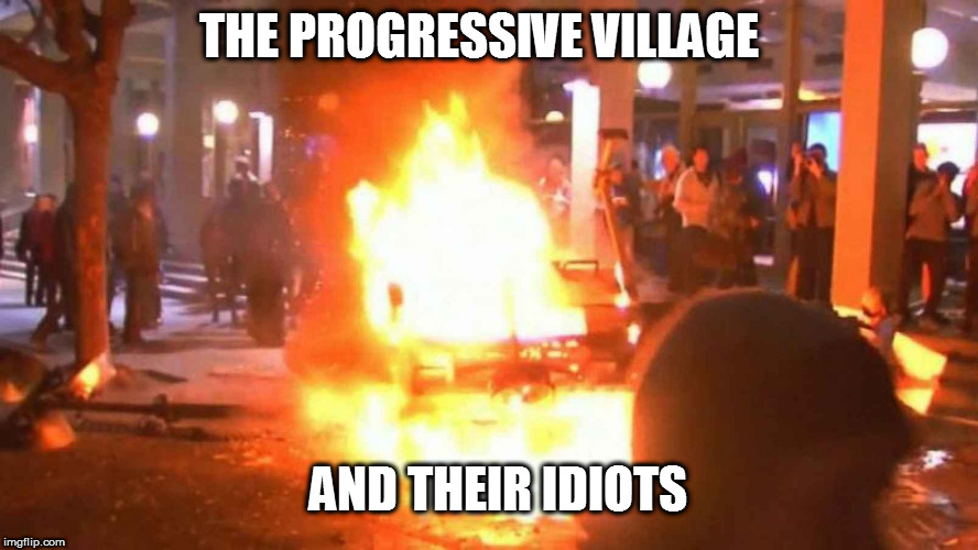 THE PROGRESSIVE VILLAGE; AND THEIR IDIOTS | image tagged in hillary,barrack,it takes a village,village idiots,memes,progressive village | made w/ Imgflip meme maker