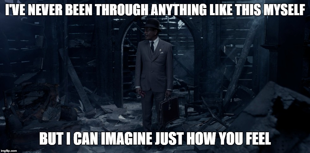 I'VE NEVER BEEN THROUGH ANYTHING LIKE THIS MYSELF; BUT I CAN IMAGINE JUST HOW YOU FEEL | image tagged in mr poe,a series of unfortunate events,a series of unfortunate events netflix,mr poe netflix | made w/ Imgflip meme maker