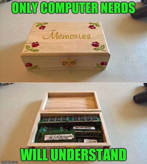 Do you get it???? | ONLY COMPUTER NERDS; WILL UNDERSTAND | image tagged in computer,nerd,geek,memory | made w/ Imgflip meme maker