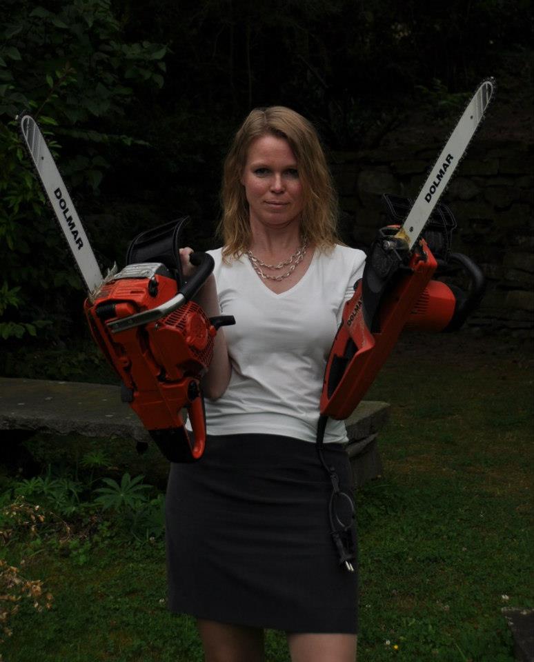 High Quality Chainsaw Chick Blank Meme Template