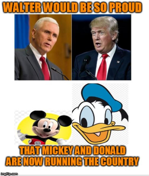 Mike Pence Donald Trump aka Mickey & Donald | image tagged in donald trump memes | made w/ Imgflip meme maker