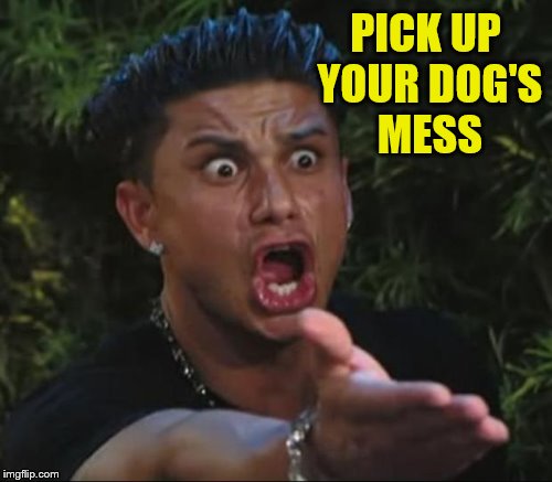 PICK UP YOUR DOG'S MESS | made w/ Imgflip meme maker