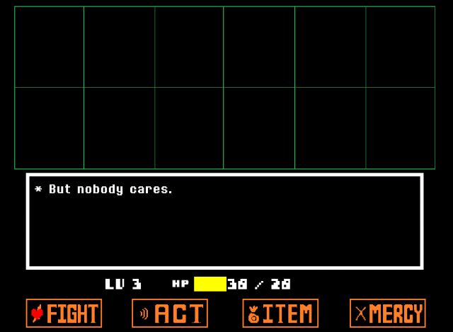 Undertale but nobody cares  Blank Meme Template