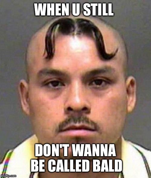 WHEN U STILL; DON'T WANNA BE CALLED BALD | image tagged in criminal | made w/ Imgflip meme maker