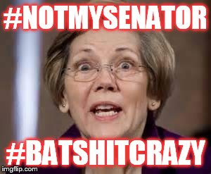 Full Retard Senator Elizabeth Warren | #NOTMYSENATOR; #BATSHITCRAZY | image tagged in full retard senator elizabeth warren | made w/ Imgflip meme maker