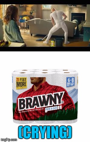 Mr. Clean vs. Brawny paper towel man | (CRYING) | image tagged in mr clean | made w/ Imgflip meme maker