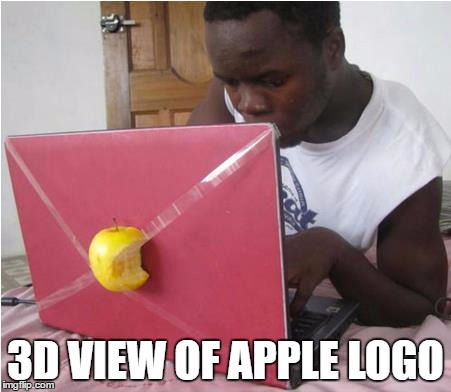 jugaad_stuffs | 3D VIEW OF APPLE LOGO | image tagged in diy,diy fails | made w/ Imgflip meme maker