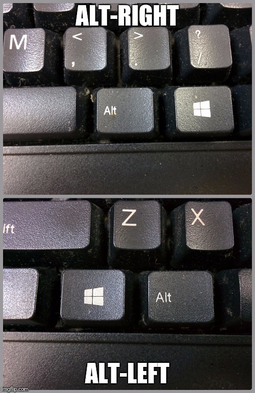 Where to find the alt right | ALT-RIGHT; ALT-LEFT | image tagged in memes | made w/ Imgflip meme maker