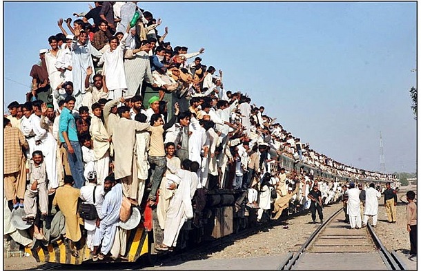 Crowded Train Blank Meme Template