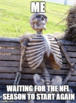 Anybody else? | ME; WAITING FOR THE NFL SEASON TO START AGAIN | image tagged in memes,waiting skeleton,nfl,nfl memes | made w/ Imgflip meme maker