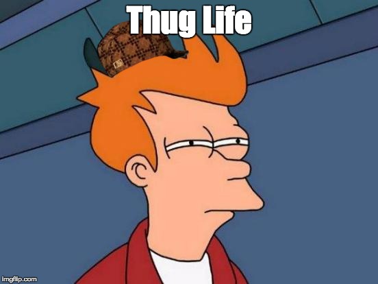 Futurama Fry Meme | Thug Life | image tagged in memes,futurama fry,scumbag | made w/ Imgflip meme maker