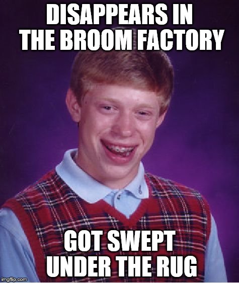 broom standing up meme