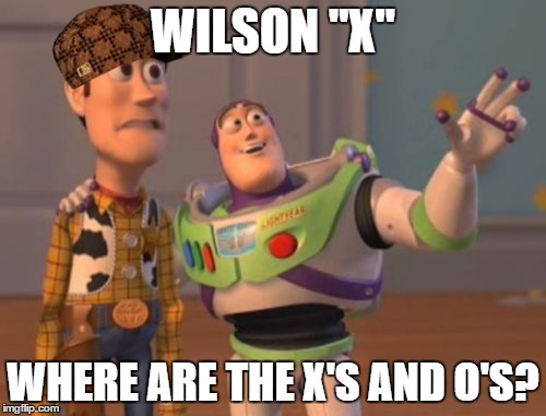 X, X Everywhere Meme | WILSON "X"; WHERE ARE THE X'S AND O'S? | image tagged in memes,x x everywhere,scumbag | made w/ Imgflip meme maker