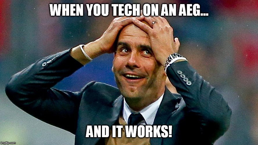 WHEN YOU TECH ON AN AEG... AND IT WORKS! | made w/ Imgflip meme maker