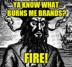 What burns me brands | YA KNOW WHAT BURNS ME BRANDS? FIRE! | image tagged in what burns me brands | made w/ Imgflip meme maker