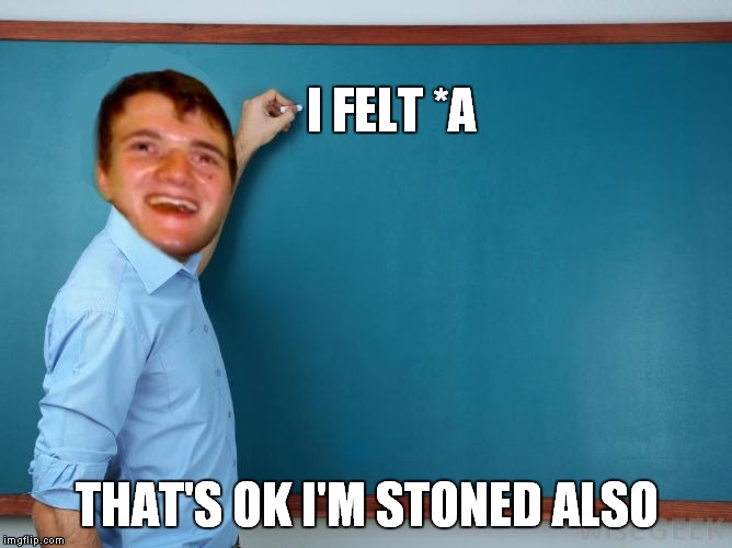 I FELT *A THAT'S OK I'M STONED ALSO | image tagged in not so nazi | made w/ Imgflip meme maker