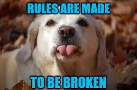 RULES ARE MADE TO BE BROKEN | made w/ Imgflip meme maker