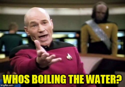 Picard Wtf Meme | WHOS BOILING THE WATER? | image tagged in memes,picard wtf | made w/ Imgflip meme maker