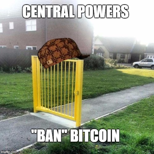 CENTRAL POWERS; "BAN" BITCOIN | made w/ Imgflip meme maker